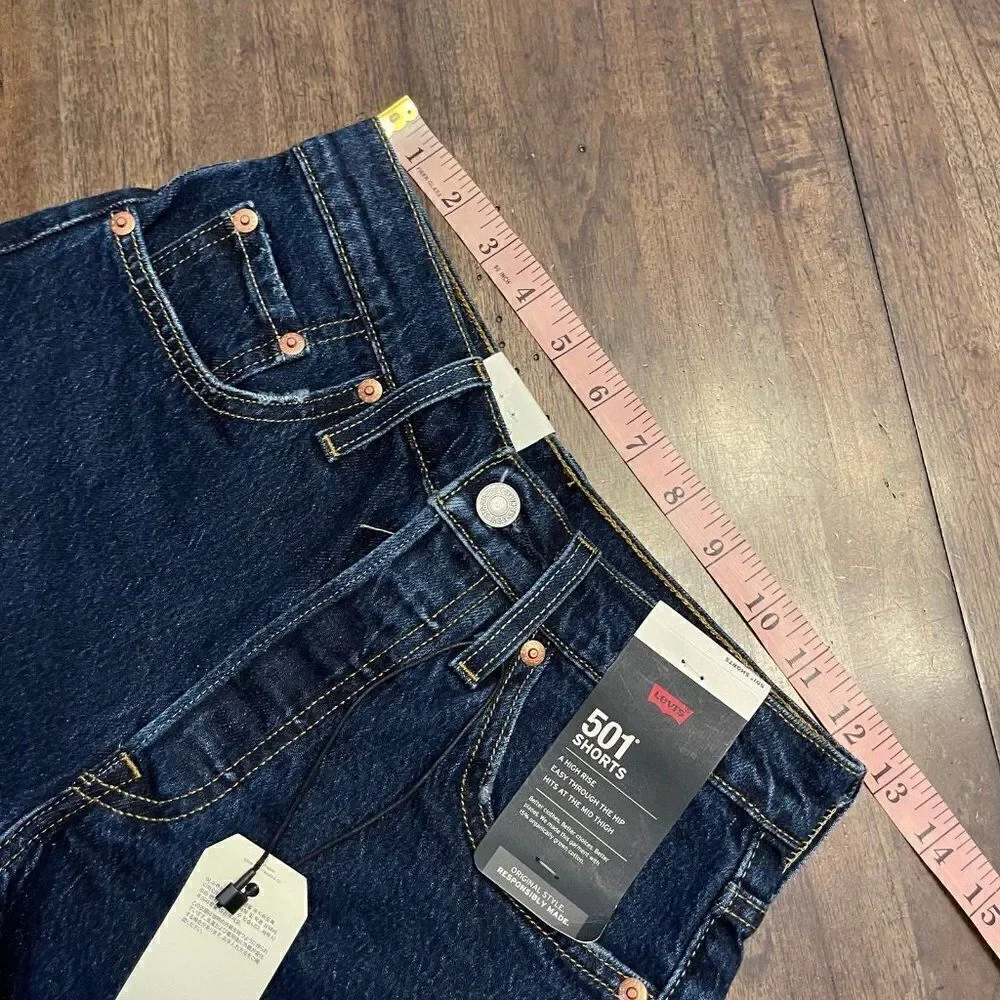 Levi's 501 Mid-Thigh Denim Shorts Size 24